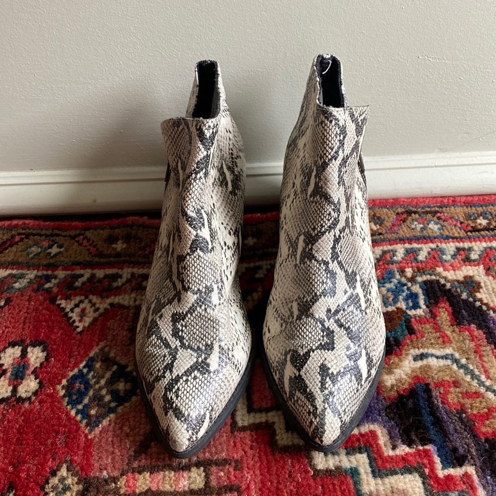 Seychelles Snakeskin Booties